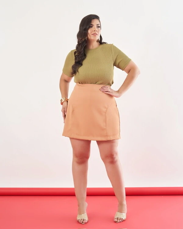 Blusa babylook malha kayla