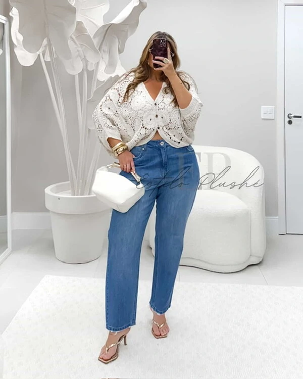 Calca jeans mom clara reta izzat brunah