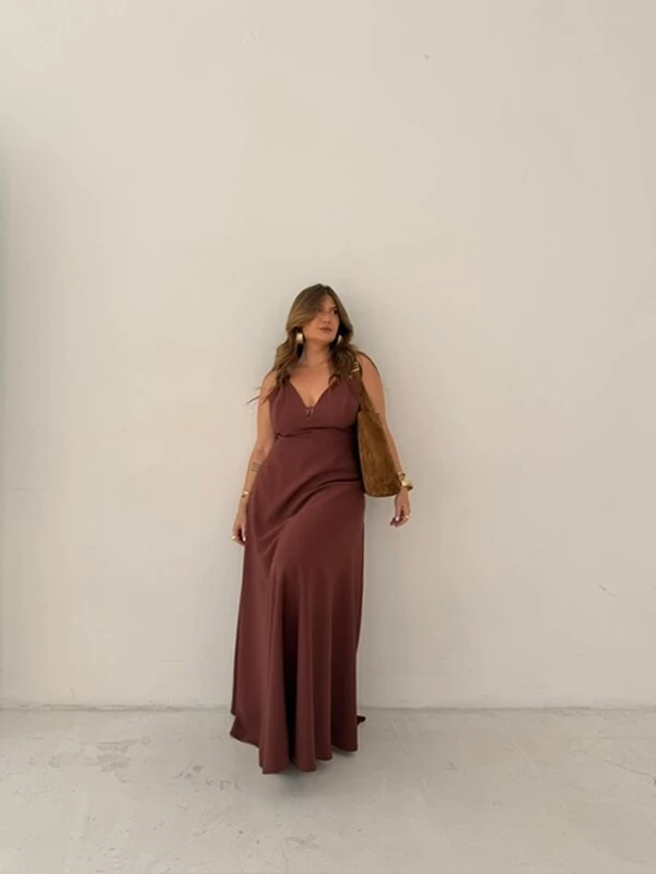 vestido longo darling hotpink