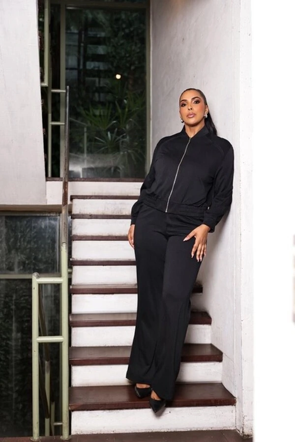 calca reta soft moletinho com amarracao frontal upper