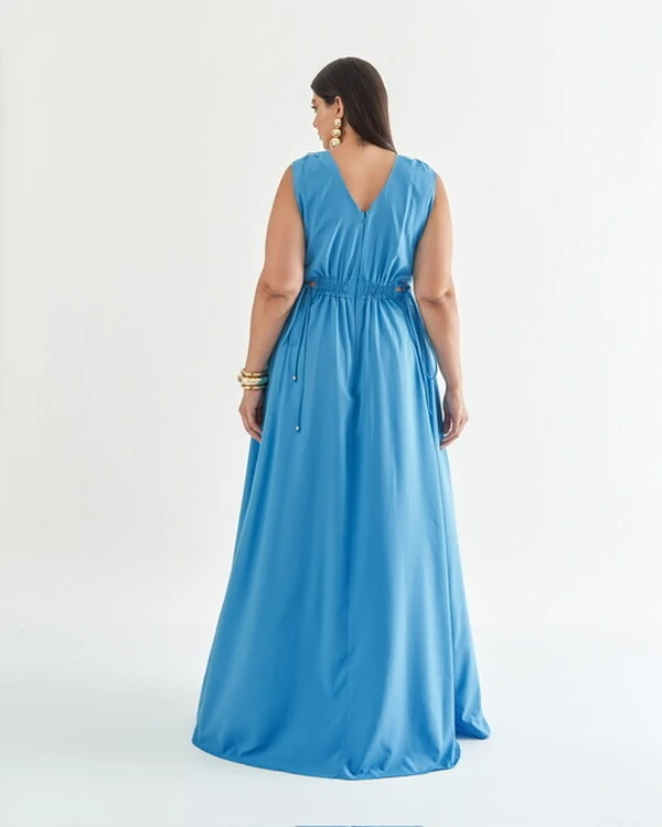 vestido longo belle trabalhado handmade quebela