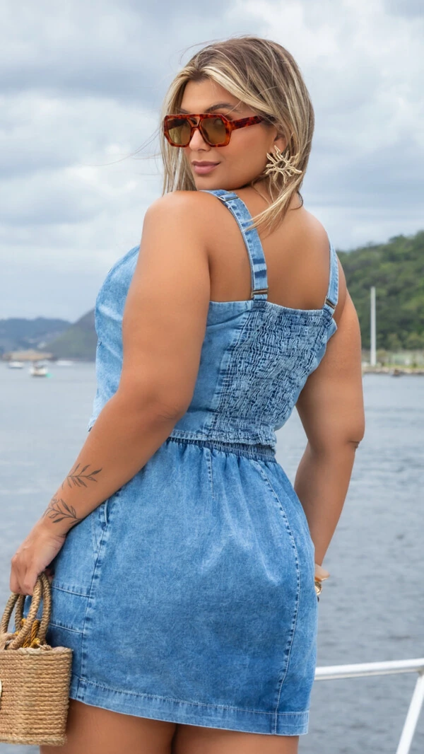 Pre venda mini saia denim 100% algodao mr fr