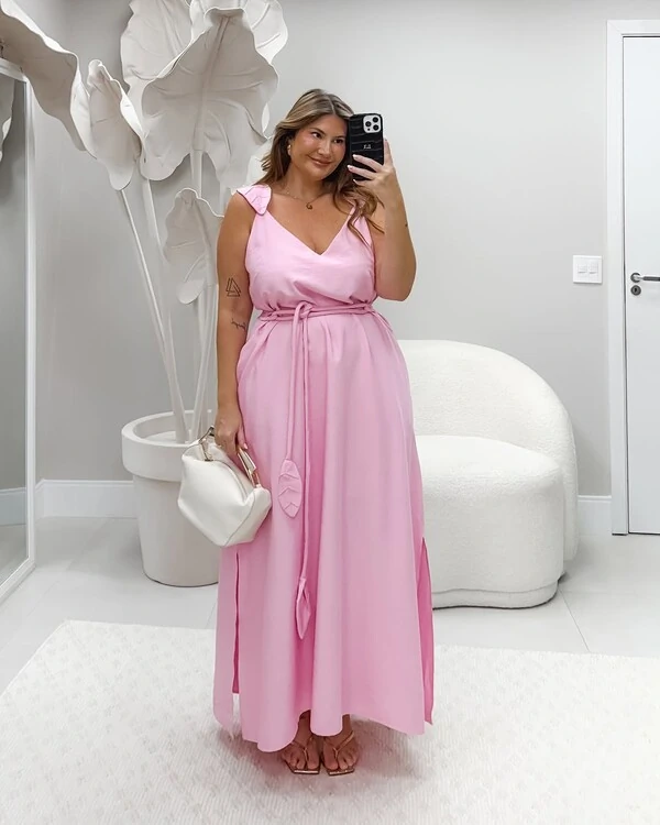Vestido grecia chicle