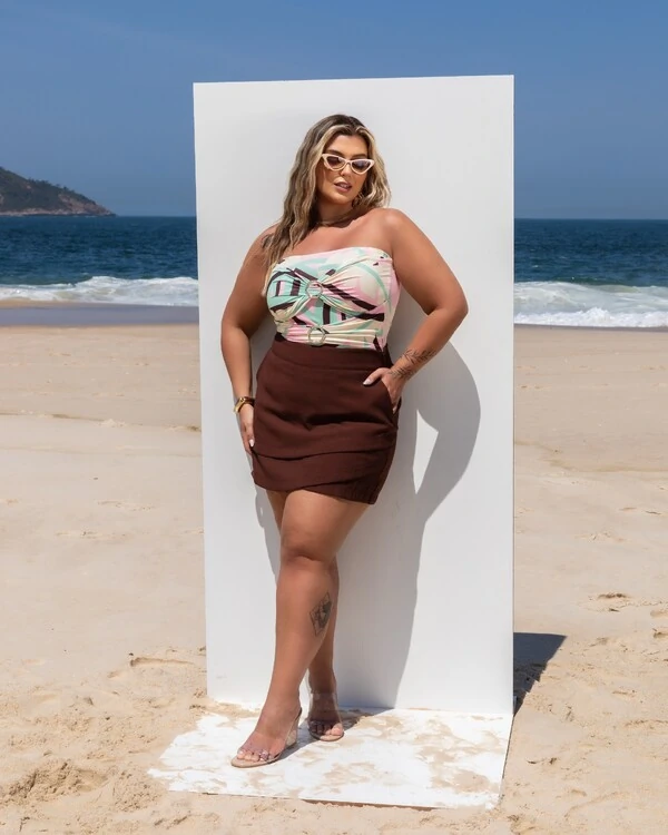 pre venda saia shorts embutido alfaiataria sarjado mr fr