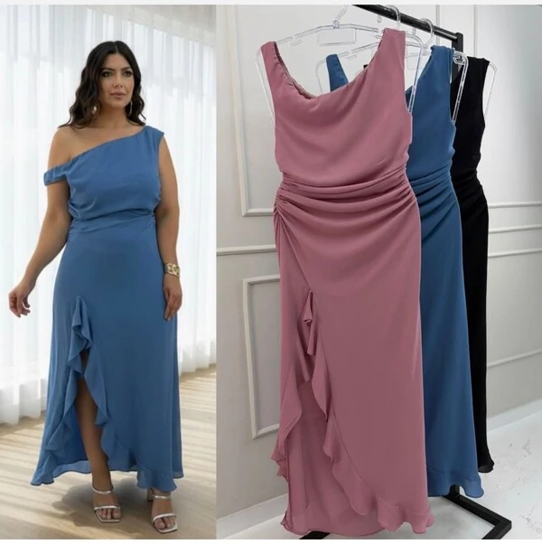 vestido longo crepe ggt jabour hotpink