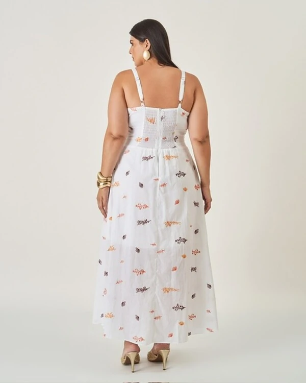 vestido algodao com bordado faity kayla