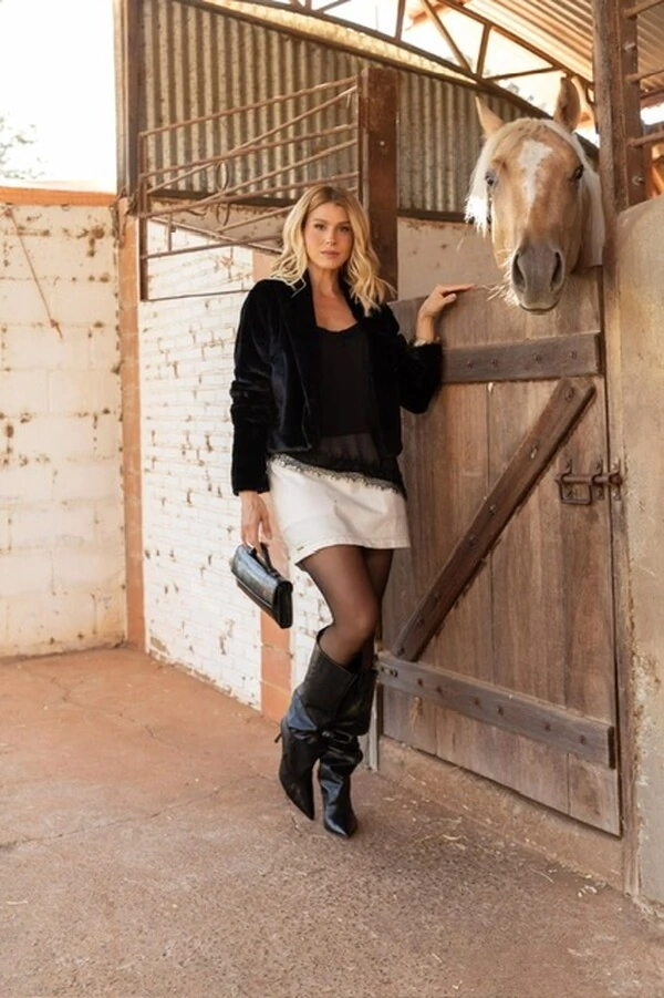 PRE VENDA regata crepe florenza assimetrica renda rosamili