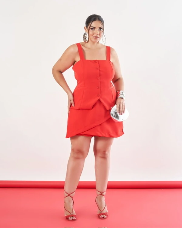 Blusa alfaiataria com botoes bolso fake Bell kayla