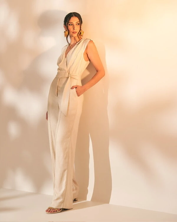 macacao transpasse em linho quebela