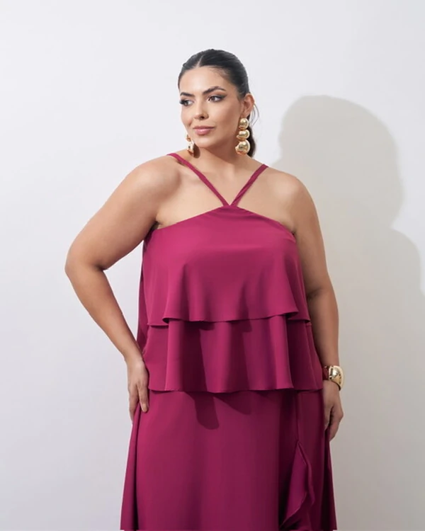 regata crepe babado lidia kayla