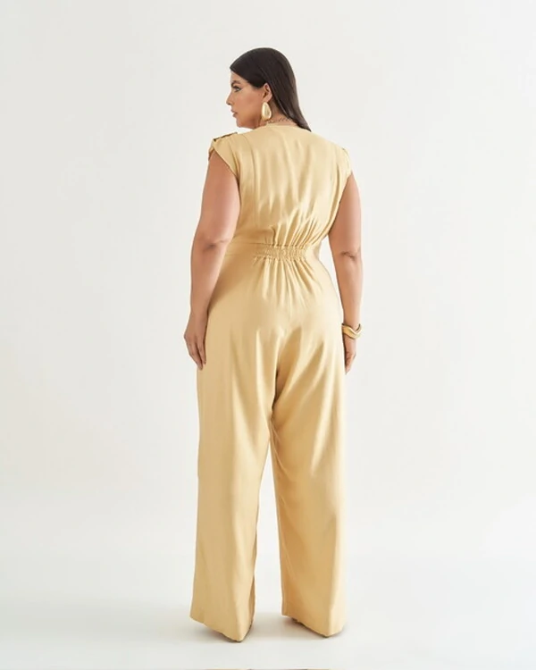 macacao transpasse em linho quebela