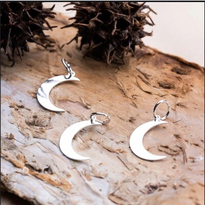 Foto Pingente Meia Lua Prata 925