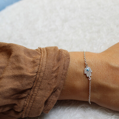 FotoPulseira Mão de Hamsa Prata