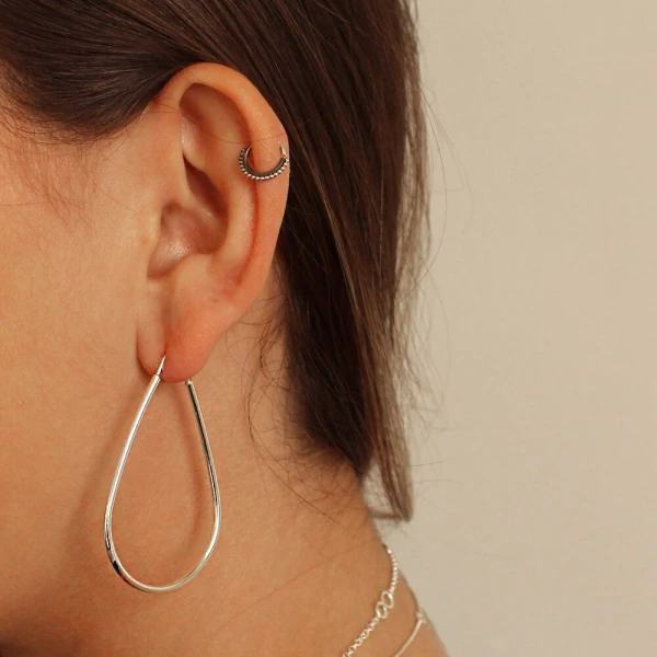 Brinco Argola Gota Prata