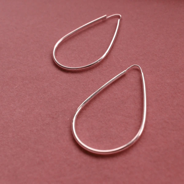 Brinco Argola Gota Prata