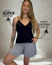 Blusa de Alça Reta Linda