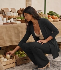 Cardigan Bossa Preguistê: O Abraço de Elegância do seu Conjunto