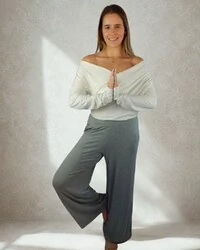Calça Wide Leg Pijama Homewear Versátil (Monte seu Preguistê)