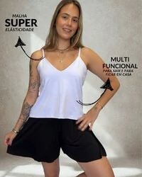 Blusa de Alça Reta Linda