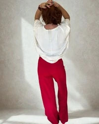 Calça Wide Leg Pijama Homewear Versátil (Monte seu Preguistê)