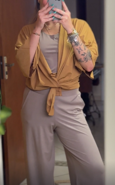 Calça Versátil + Kimono Imprescindível + Regata Essencial