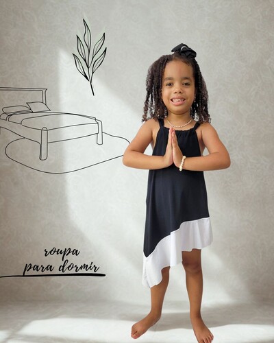 Foto Pijama Camisola Infantil Homewear Preguistê Pequenina