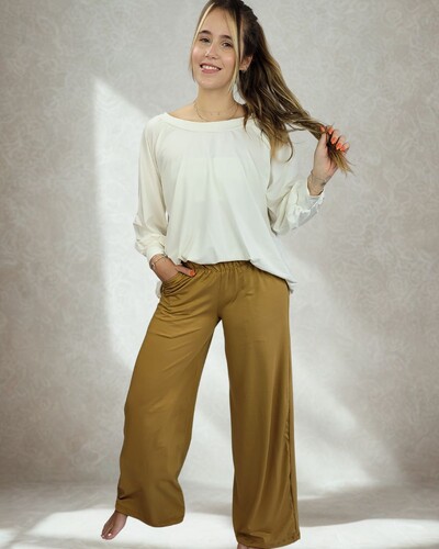 Foto Pijama Feminino Homewear Preguistê Multifuncional Ocasional Intensa Off e camurça