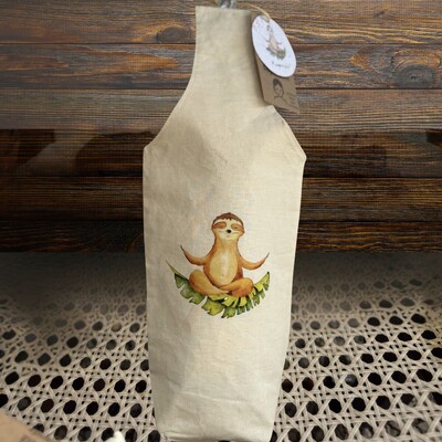 Foto Bolsa para Vinho Reutilizável (EcoVinhos) - Presente Criativo para Amantes de Vinho