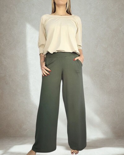 FotoCalça Wide Leg Pijama Homewear Versátil (Monte seu Preguistê)
