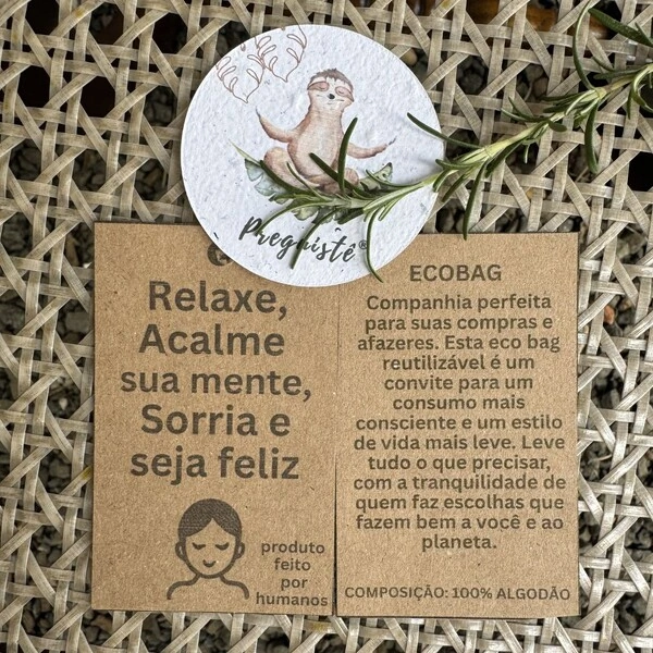 Ecobag de Algodão Versátil - Presente Sustentável e Prático