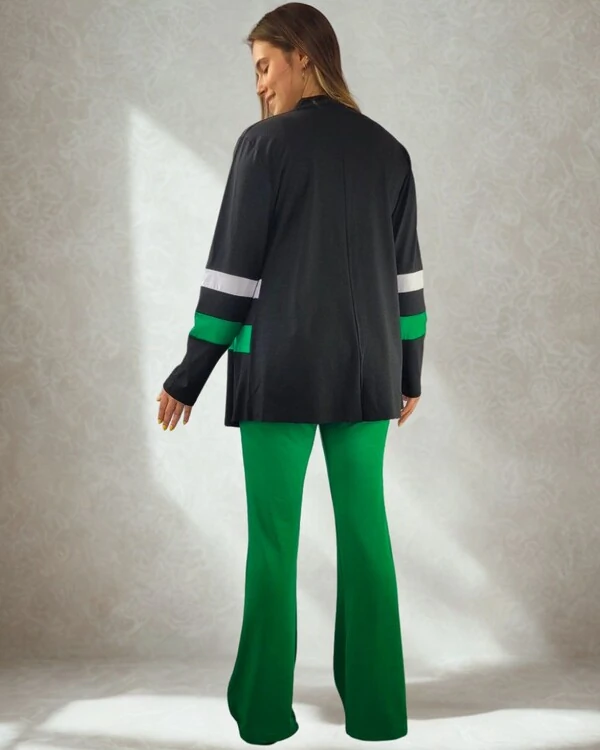 Pijama Feminino Homewear Preguistê Multifuncional Euforia Verde Bandeira e Preto