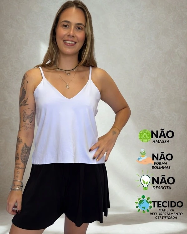 Blusa de Alça Reta Linda