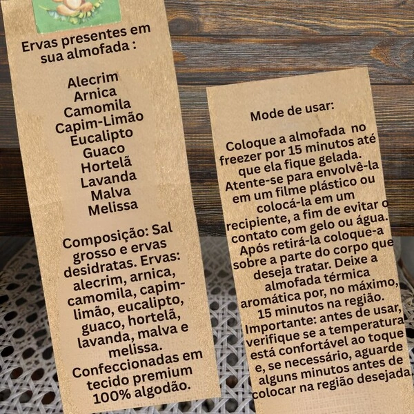 Almofada Térmica de Ervas - Presente para Relaxamento e Bem-Estar