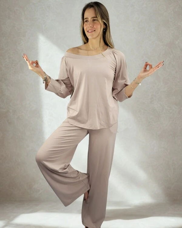 Calça Wide Leg Pijama Homewear Versátil (Monte seu Preguistê)