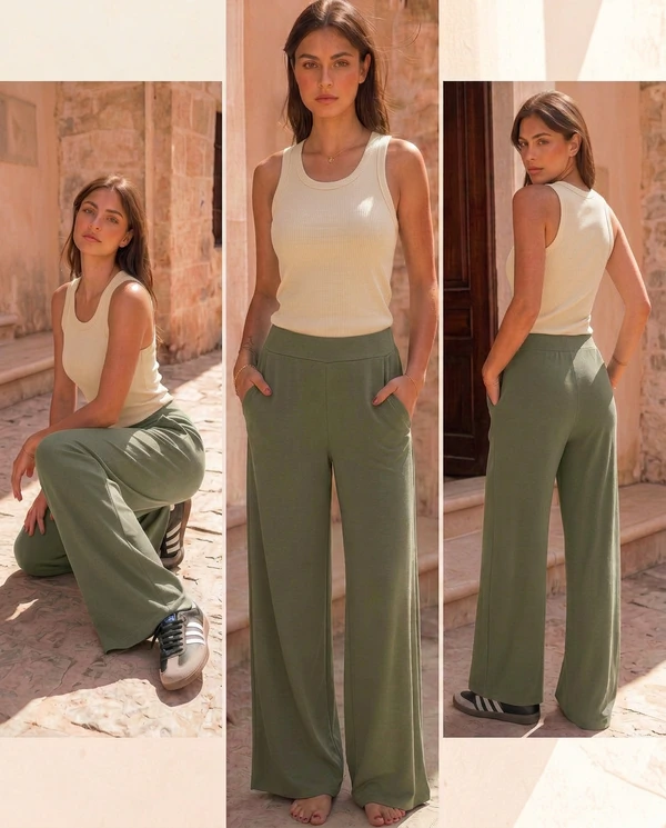 Calça Wide Leg Pijama Homewear Versátil (Monte seu Preguistê)