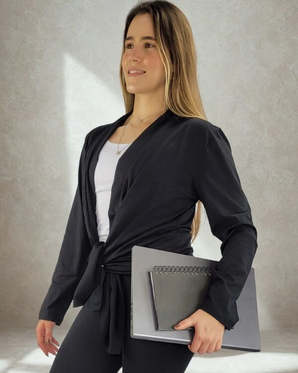 Pijama Feminino Homewear Preguistê Multifuncional Ocasional Trio Branco e Preto
