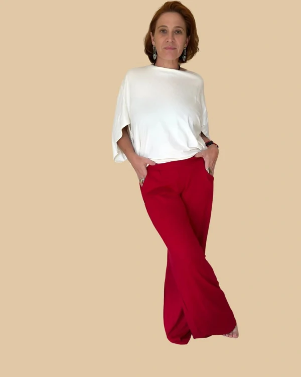 Calça Wide Leg Pijama Homewear Versátil (Monte seu Preguistê) - Lançamento