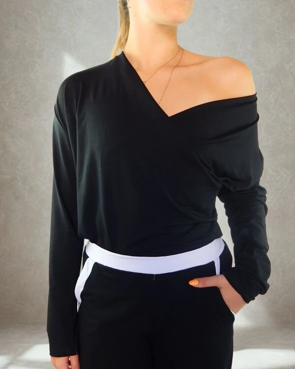 Pijama Feminino Homewear Preguistê Multifuncional Ocasional Seducao Preto e Branco