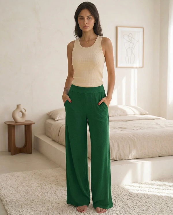 Calça Wide Leg Pijama Homewear Versátil (Monte seu Preguistê)
