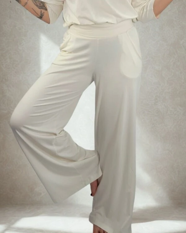 Calça Wide Leg Pijama Homewear Versátil (Monte seu Preguistê)