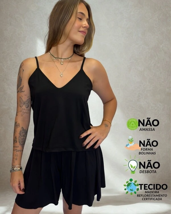 Blusa de Alça Reta Linda