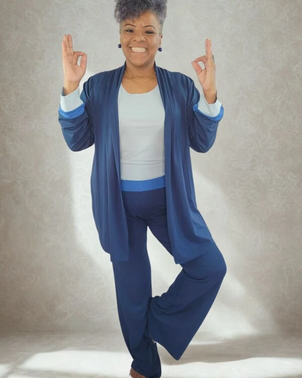 Pijama Feminino Homewear Preguistê Multifuncional Ocasional Incrível Marinho Azul Claro e Royal