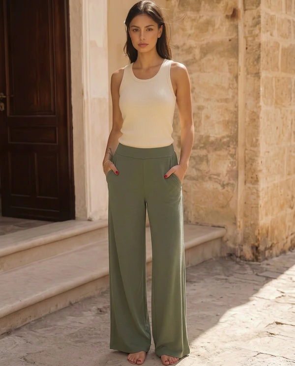 Calça Wide Leg Pijama Homewear Versátil (Monte seu Preguistê)