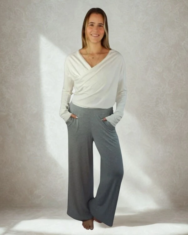 Calça Wide Leg Pijama Homewear Versátil (Monte seu Preguistê)