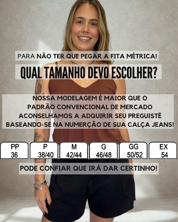 Blusa de Alça Reta Linda