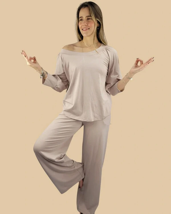 Calça Wide Leg Pijama Homewear Versátil (Monte seu Preguistê)