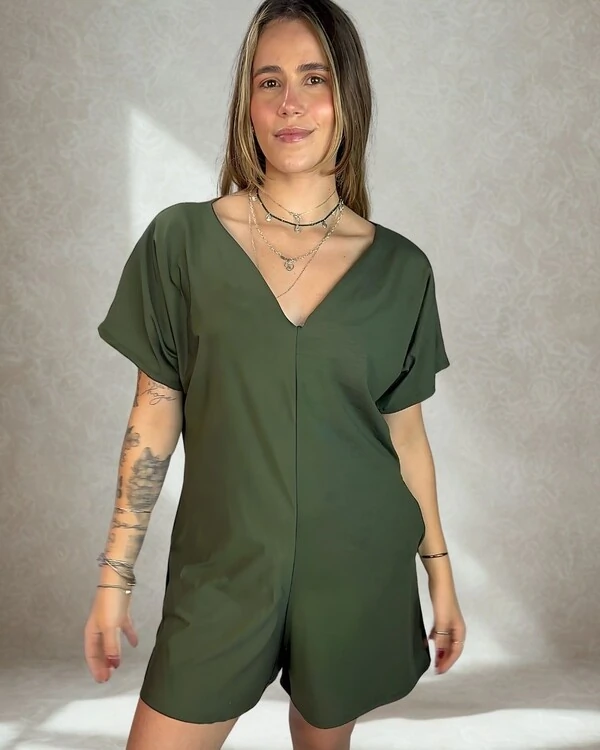 Macacão Homewear Curto Jardim
