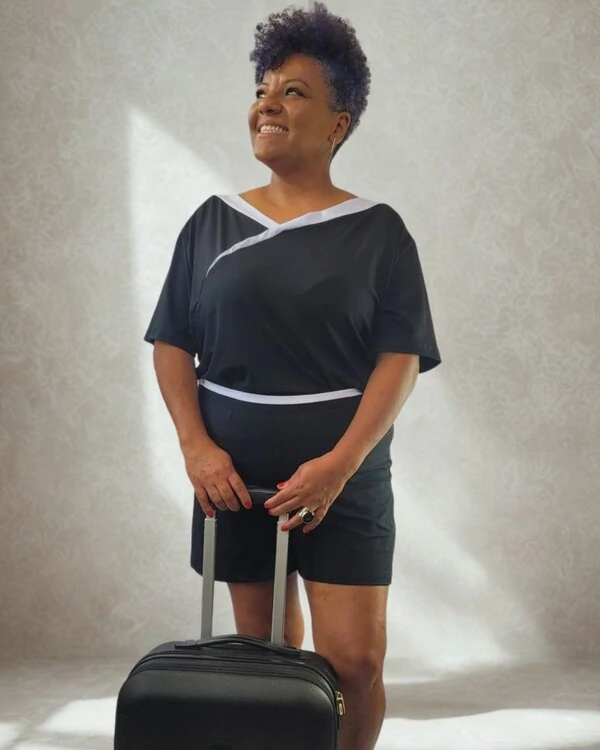 Pijama Feminino Homewear Preguistê Multifuncional Ocasional Hoje Preto e Branco