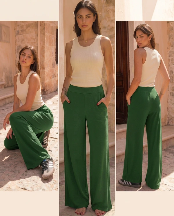 Calça Wide Leg Pijama Homewear Versátil (Monte seu Preguistê)