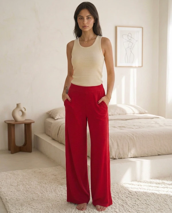 Calça Wide Leg Pijama Homewear Versátil (Monte seu Preguistê)
